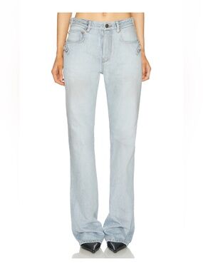 NWT Balenciaga City Straight Leg Jeans Light Blue Denim Size 29